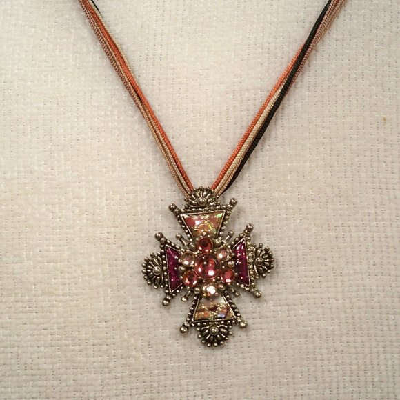 Heidi Daus Jewelry - Heidi Daus Iridescent Nights Cross Necklace NEW